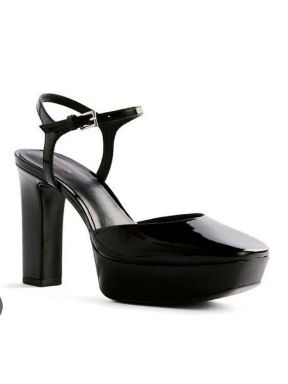 Reformation Melina Platform Heel Black Patent Leather